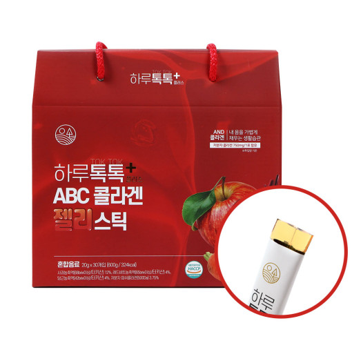 Thạch Collagen ABC IL BEAK Harutotoktok Chiết Xuất Táo, Củ Cải Đường, Cà Rốt Giúp Sáng Da Hộp 30 Sticks